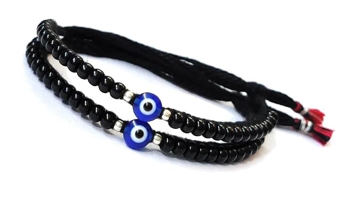 925 Sterling Silver Nazariya for New Born Baby, featuring a black dhaga (thread) and black beads, designed for kids. This adjustable and comfortable Chandi ka nazariya ensures a stylish yet safe accessory for your little one. Perfect for protection and good luck, it's a beautiful addition to your baby's collection.