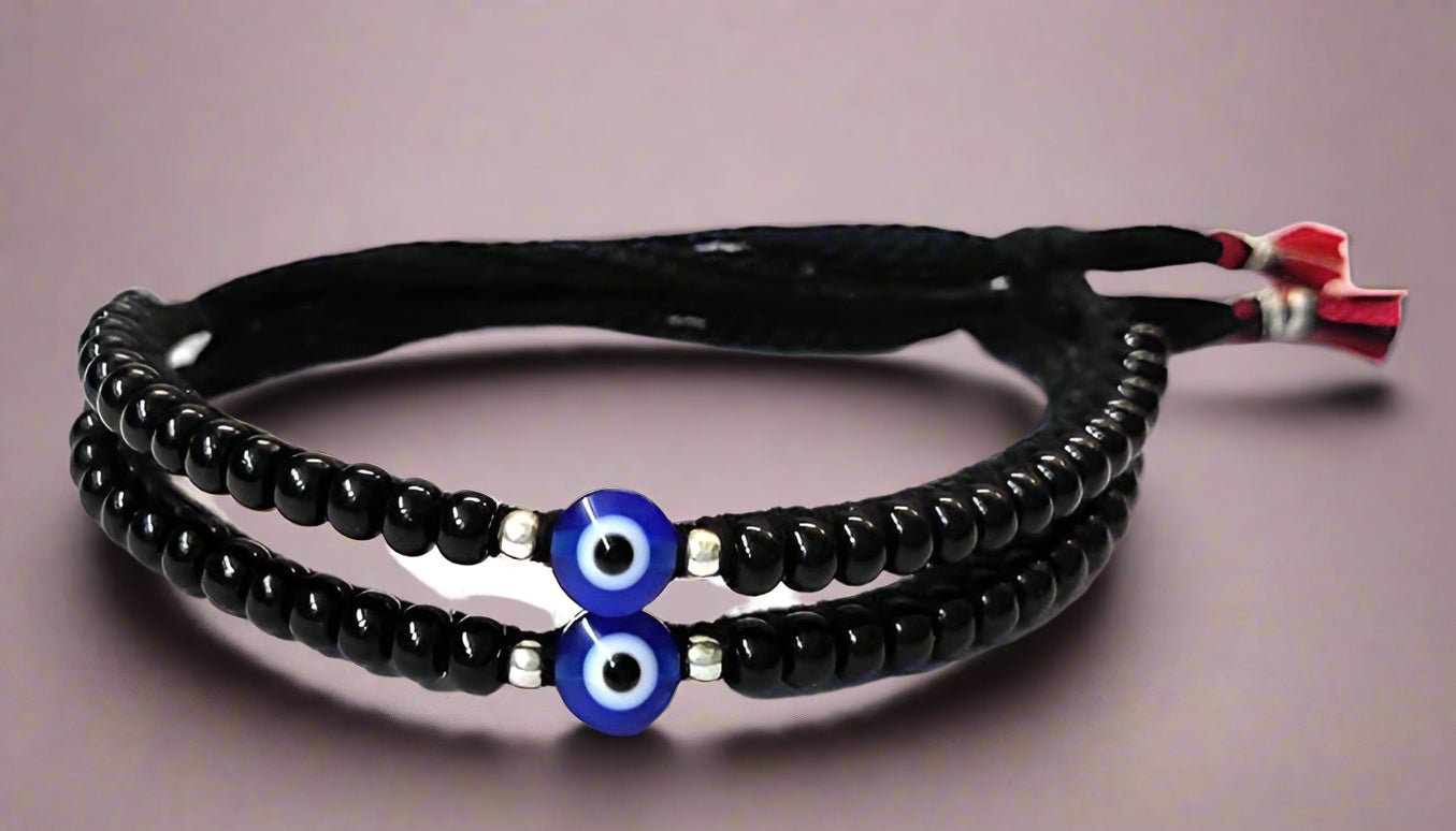 925 Sterling Silver Nazariya for New Born Baby, featuring a black dhaga (thread) and black beads, designed for kids. This adjustable and comfortable Chandi ka nazariya ensures a stylish yet safe accessory for your little one. Perfect for protection and good luck, it's a beautiful addition to your baby's collection.