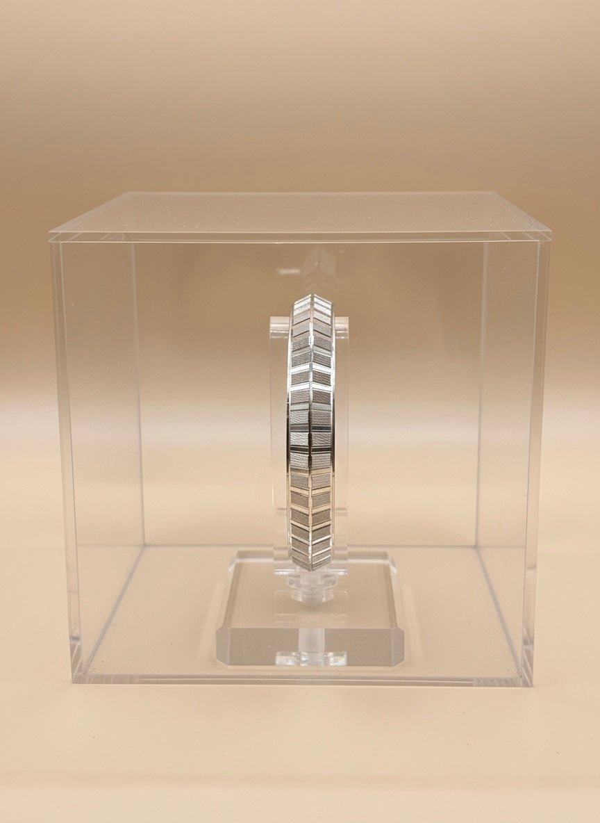 Sterling Silver Fine Cut Menƒ??s Kada ( 38 grams )