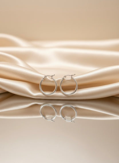 Sterling Silver Luna Mini Hoops