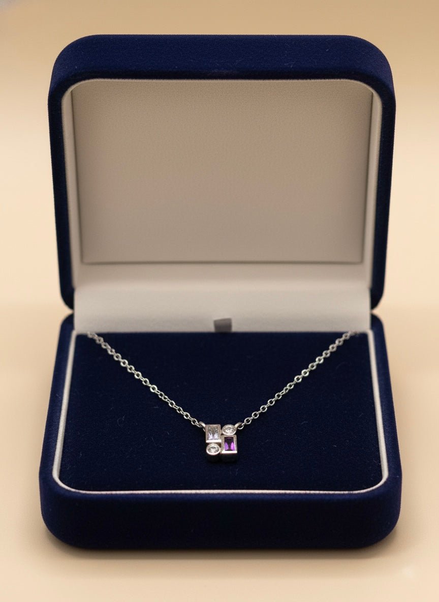 Sterling Silver Mosaic Necklace