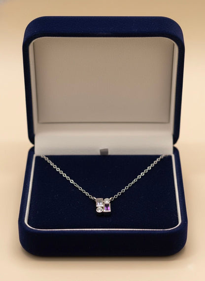 Sterling Silver Mosaic Necklace