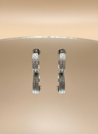 Sterling Silver Sparkle Mini Hoops