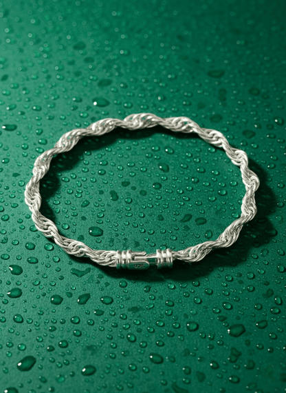 Royal Silver Woven Sterling Bracelet ( 15 grams )