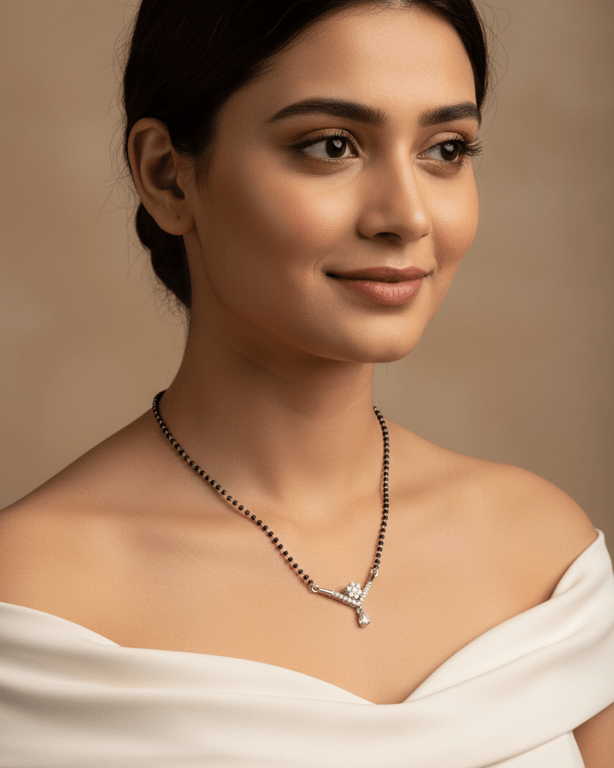 925 Sterling Silver The Floral Cascade Mangalsutra