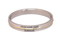 2-Line Name Engraved Silver Kada