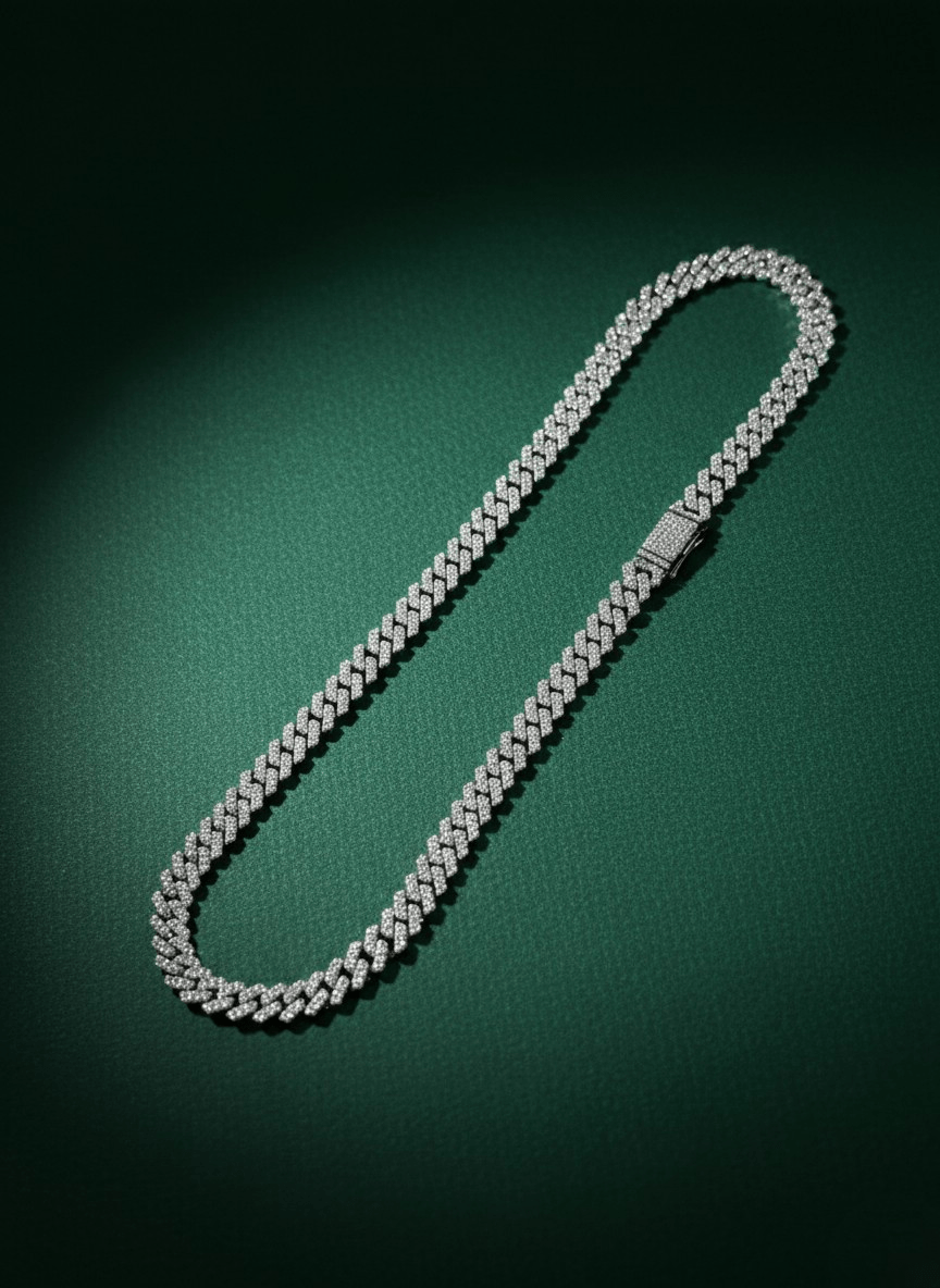 Silver Frost Cuban Chain ( 66 grams )