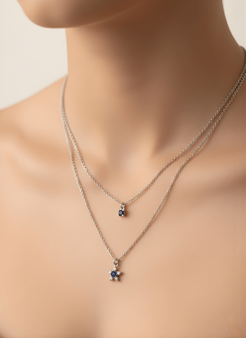 Sterling Duo Layer Necklace