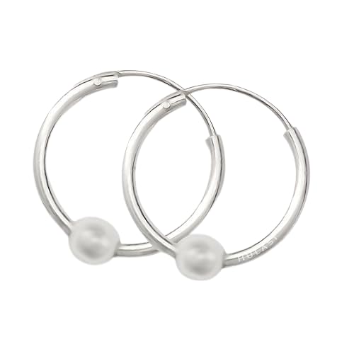925 Small Size Silver Bali Hoops Earrings