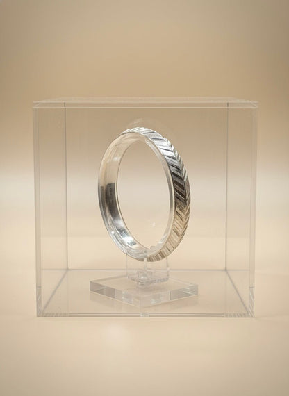 Sterling Silver Prism Cut Menƒ??s Kada ( 21 grams )