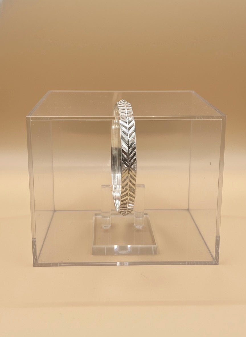 Sterling Silver Prism Cut Menƒ??s Kada ( 21 grams )