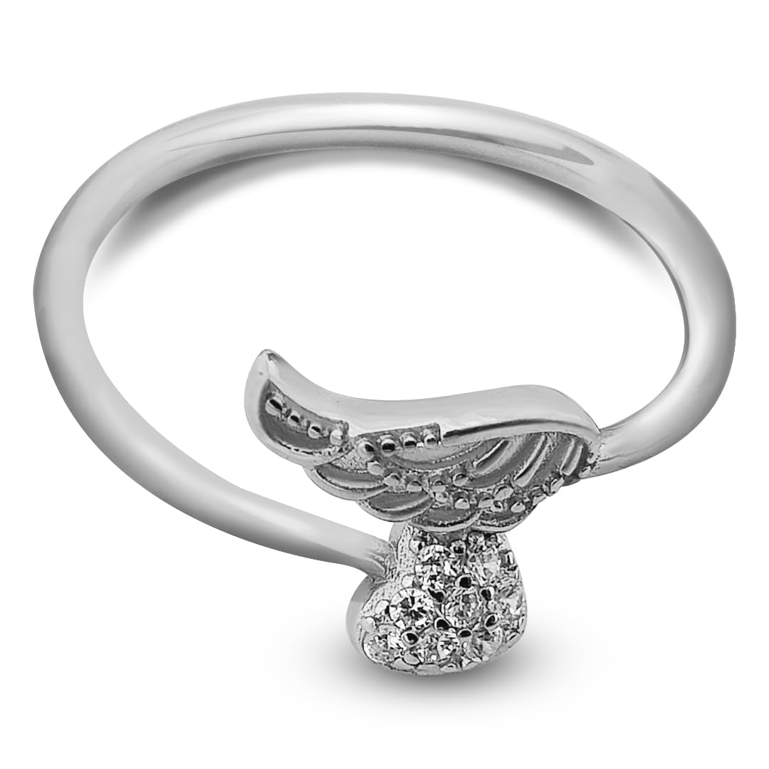 Feather Design Sterling Silver Ring