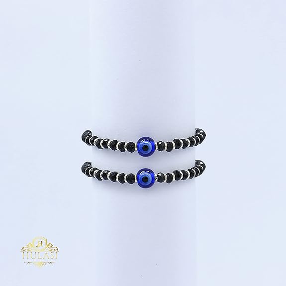 925 Sterling Silver Bracelet with Black Silver Beads