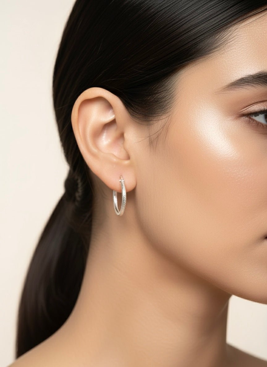 Sterling Silver Luna Mini Hoops