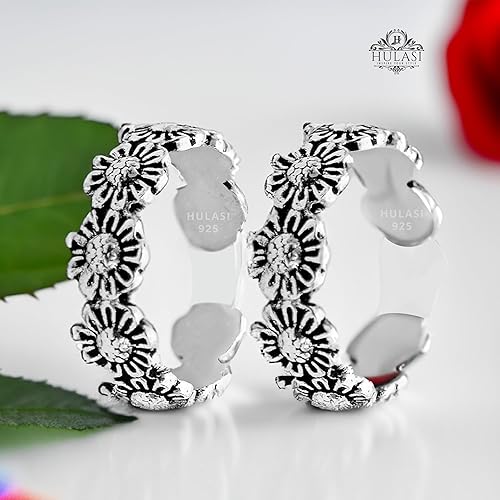 Pure Silver Toe Ring Sterling Silver (Antique 5)