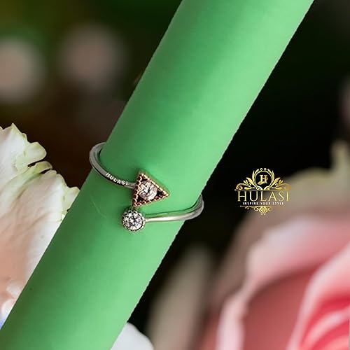 Triangle & Circle Design Sterling Silver Toe Ring (1 Pair)
