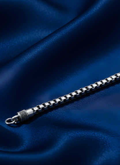 Silver BoldBlock Bracelet ( 37 grams )