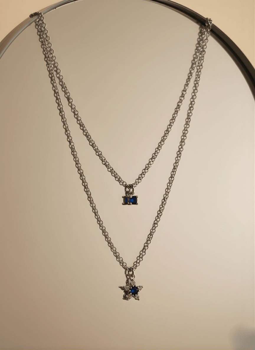 Sterling Duo Layer Necklace