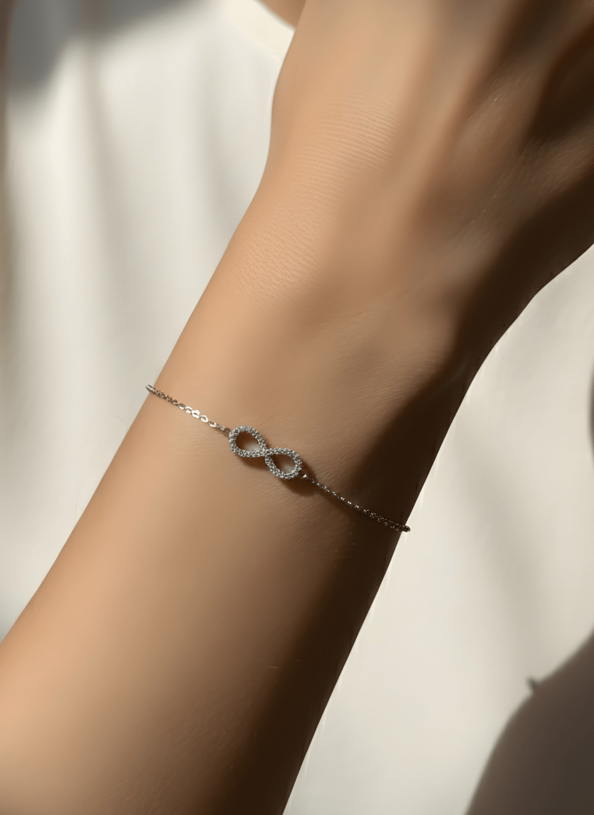 Sterling Silver Forever Linked Bracelet