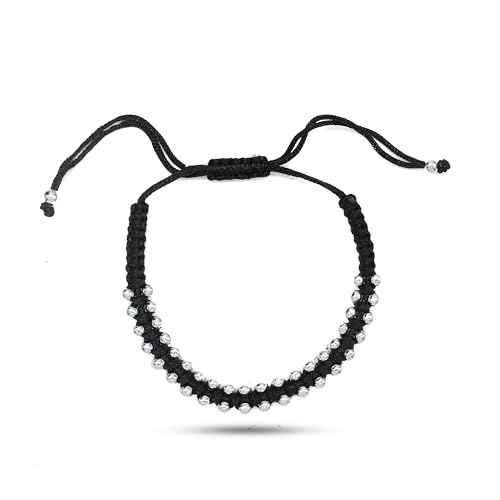 A stylish and protective 92.5 sterling silver evil eye bracelet for men and women, designed to ward off negative energy and protect from buri nazar. This nazariya bracelet, also known as "Ankh Wala Pure Chandi Ka Hand Band," is made from pure sterling silver, making it both fashionable and meaningful. Ideal for wearing daily or on special occasions, it serves as a traditional najar battu to provide spiritual protection. Comes in a pack of 2, making it perfect for gifting or for couples to wear matching brac