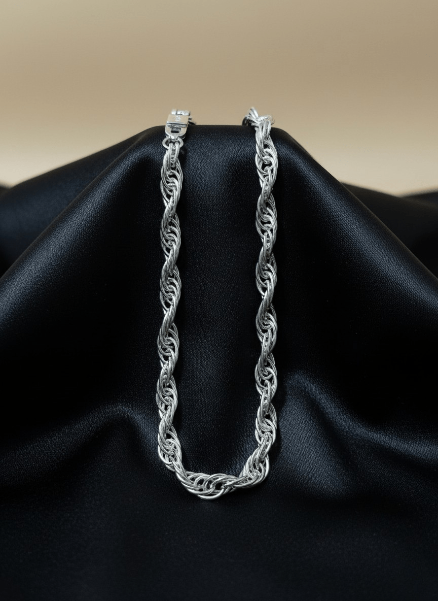 Royal Silver Woven Sterling Bracelet ( 15 grams )