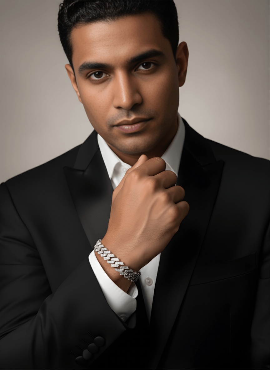 Cuban Luxe Silver Bracelet ( 29 grams )