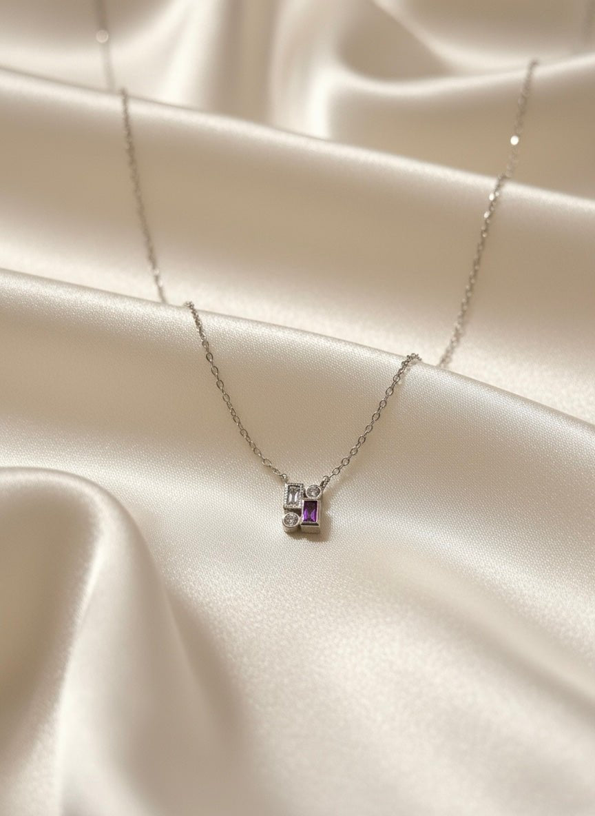 Sterling Silver Mosaic Necklace