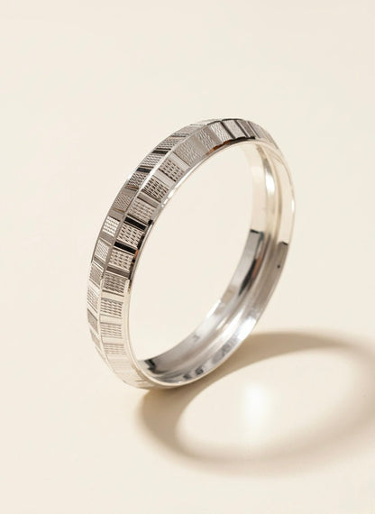 Sterling Silver Fine Cut Menƒ??s Kada ( 38 grams )