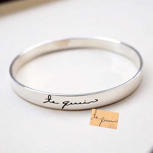 Name Engraved Silver Kada Minimal