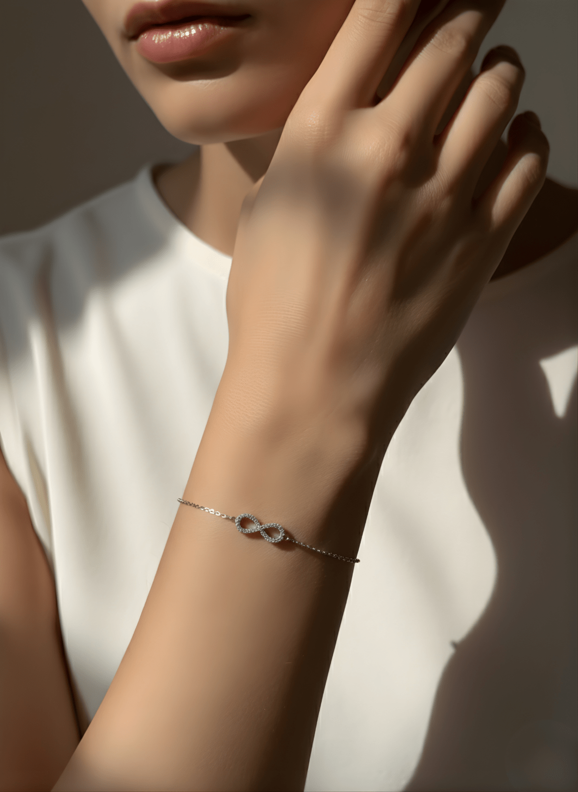 Sterling Silver Forever Linked Bracelet