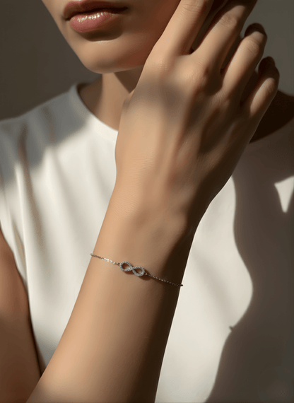 Sterling Silver Forever Linked Bracelet