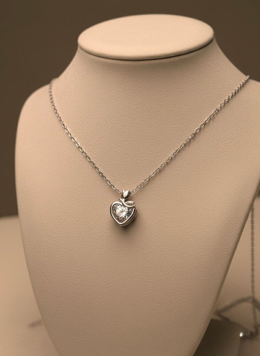 925 Sterling Silver Heart Pendant Necklace for Women