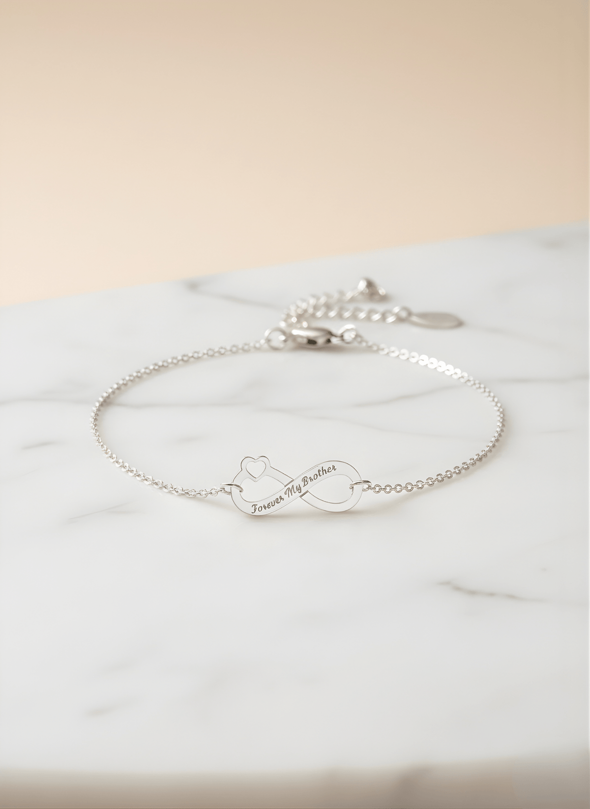 Silver Forever Brother Infinity Bracelet