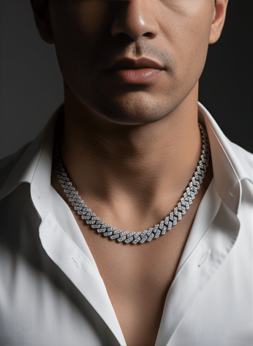 Silver Frost Cuban Chain ( 66 grams )