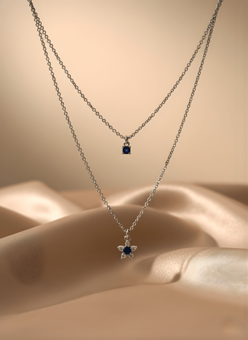 Sterling Duo Layer Necklace