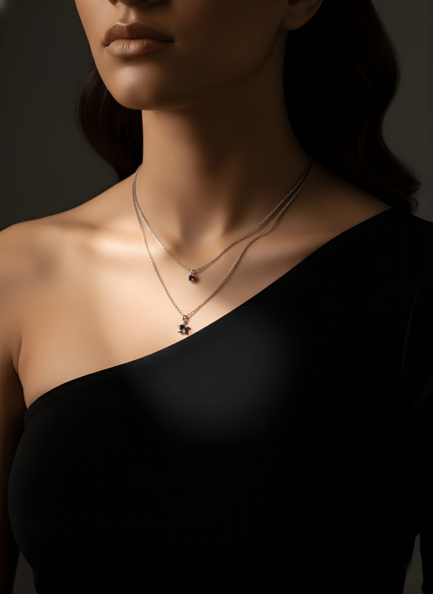 Sterling Duo Layer Necklace