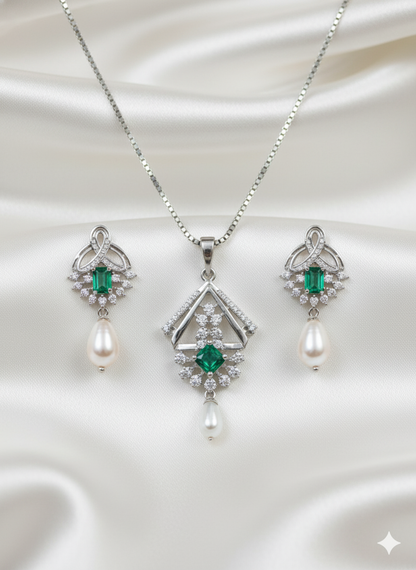 Emeralio Pendant Set | 925 Sterling Silver