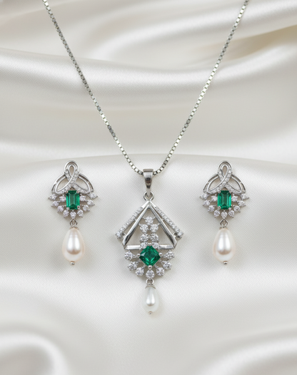 Emeralio Pendant Set | 925 Sterling Silver
