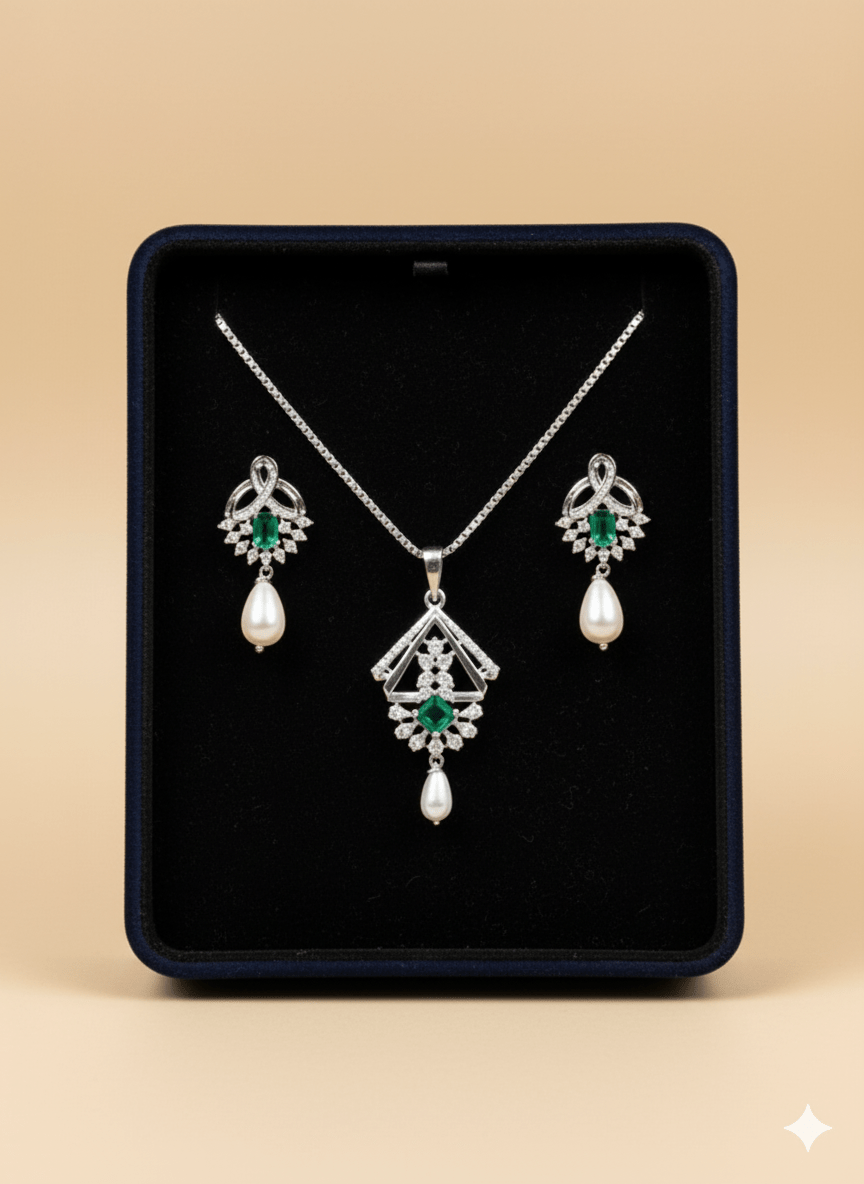 Emeralio Pendant Set | 925 Sterling Silver