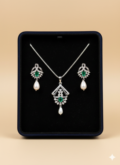 Emeralio Pendant Set | 925 Sterling Silver