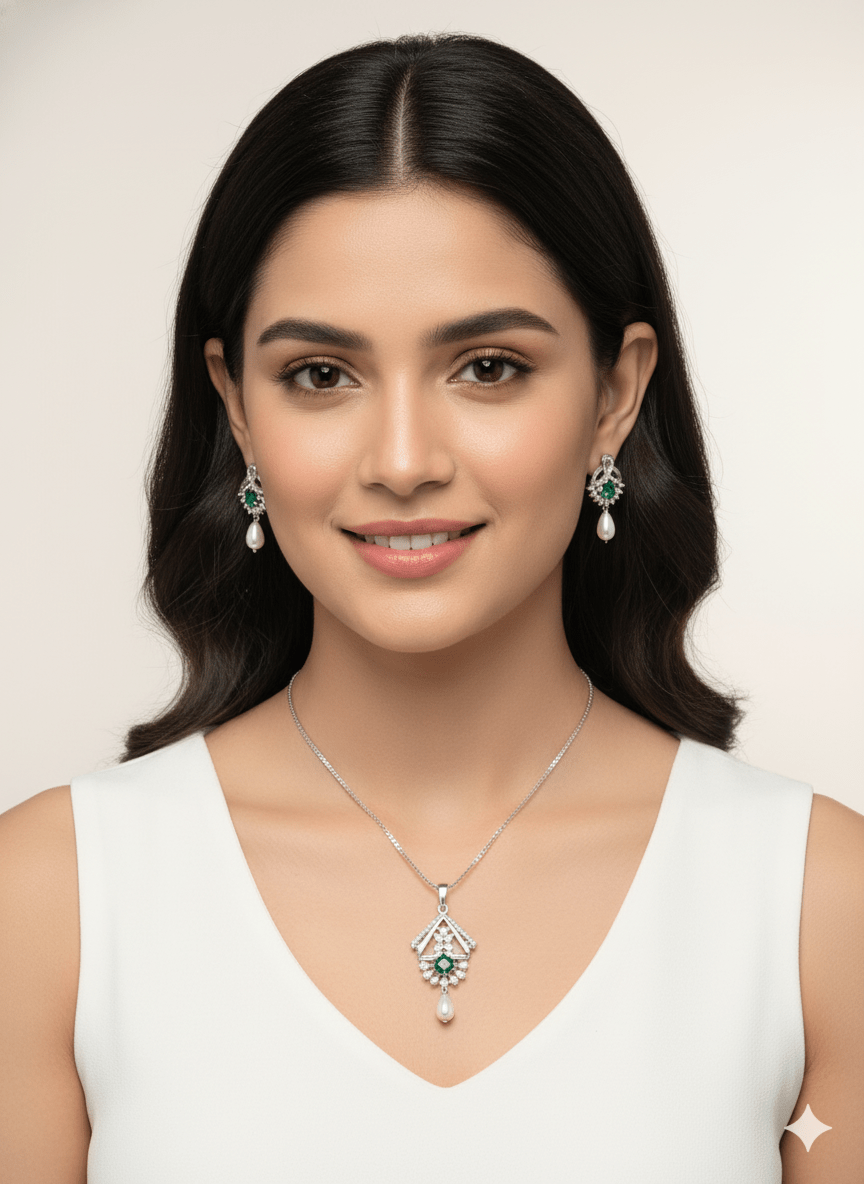 Emeralio Pendant Set | 925 Sterling Silver