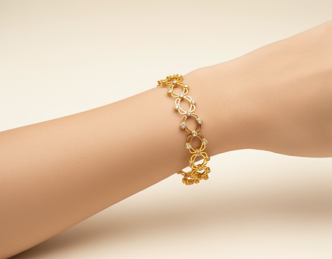 2 in 1 gold Bracelet-Ring | 925 sterling silver