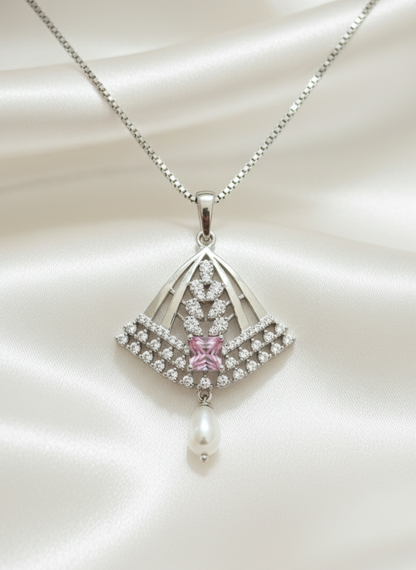 Prism Pink Pendant Set | 925 terling Silver