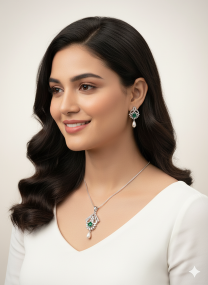 Emeralio Pendant Set | 925 Sterling Silver