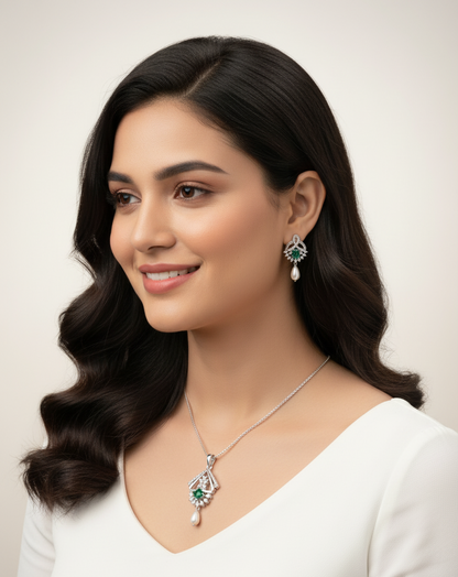 Emeralio Pendant Set | 925 Sterling Silver