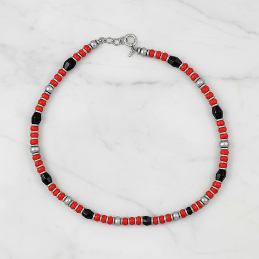 Sleek Noir Adjustable Anklet