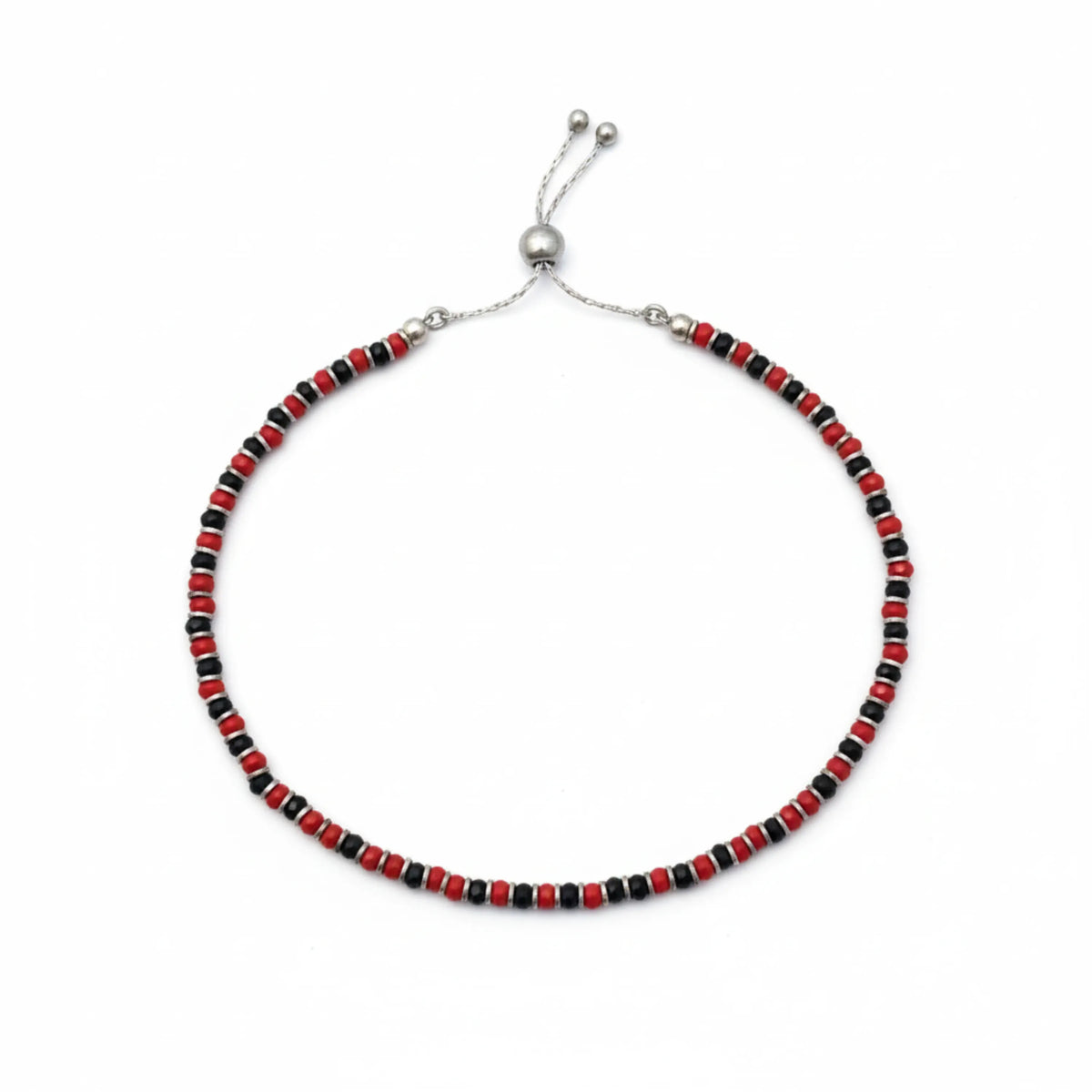 Noir Minimal Beaded Anklet