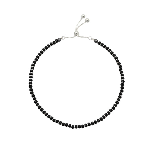 Rustic Twilight Silver Anklet