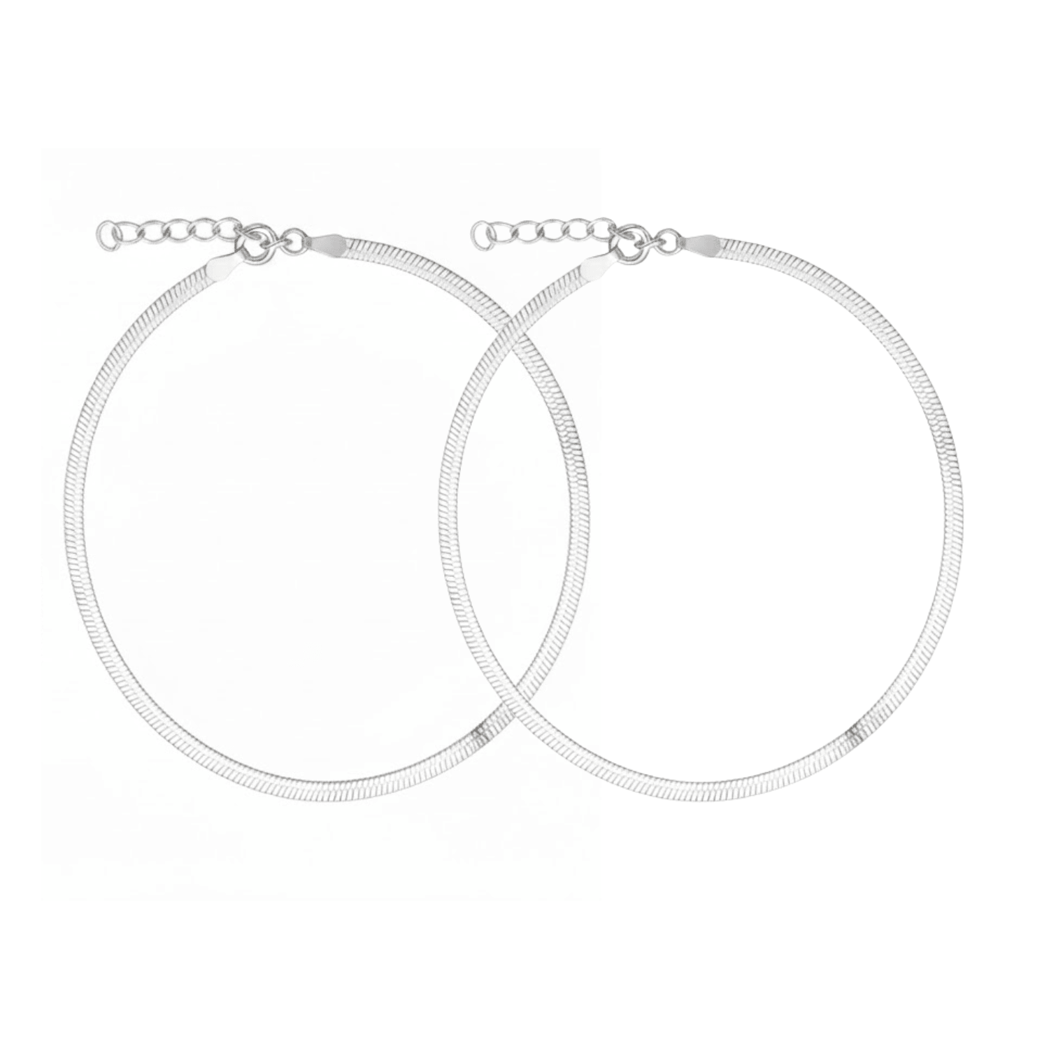 Hulasi Women 925 Sterling Silver Flat Snake Chain Anklet Payal 24cm Plus 3cm Extension For Daily Wear Jewelry Gift