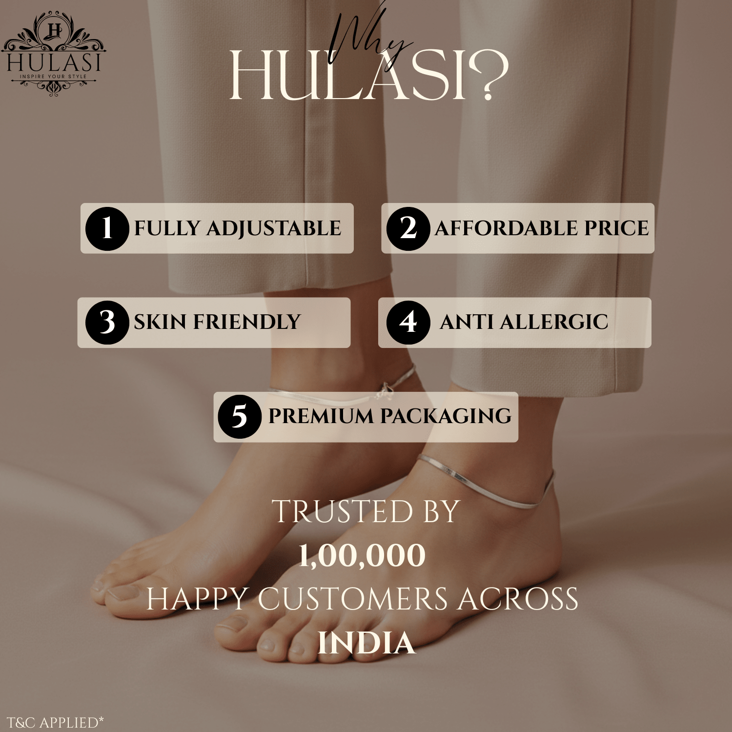 Hulasi Women 925 Sterling Silver Flat Snake Chain Anklet Payal 24cm Plus 3cm Extension For Daily Wear Jewelry Gift